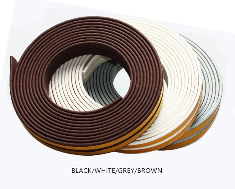 D type self adhesive  EDPM foam rubber  door and window seal strip weather strips