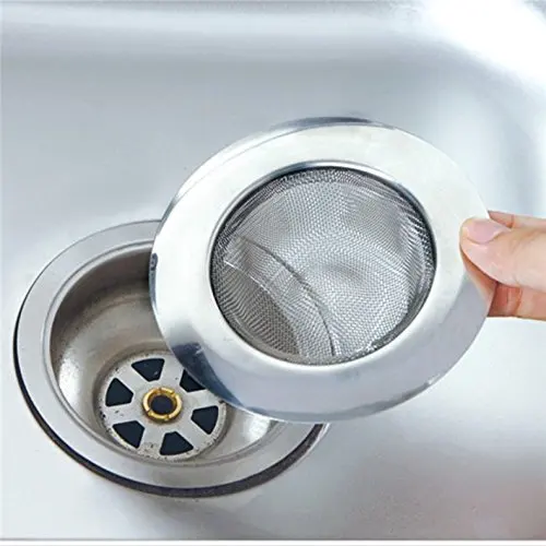 Stainless Steel Kitchen Mesh Sink Strainer Large Wid Rim Sink Garbage Strainer
