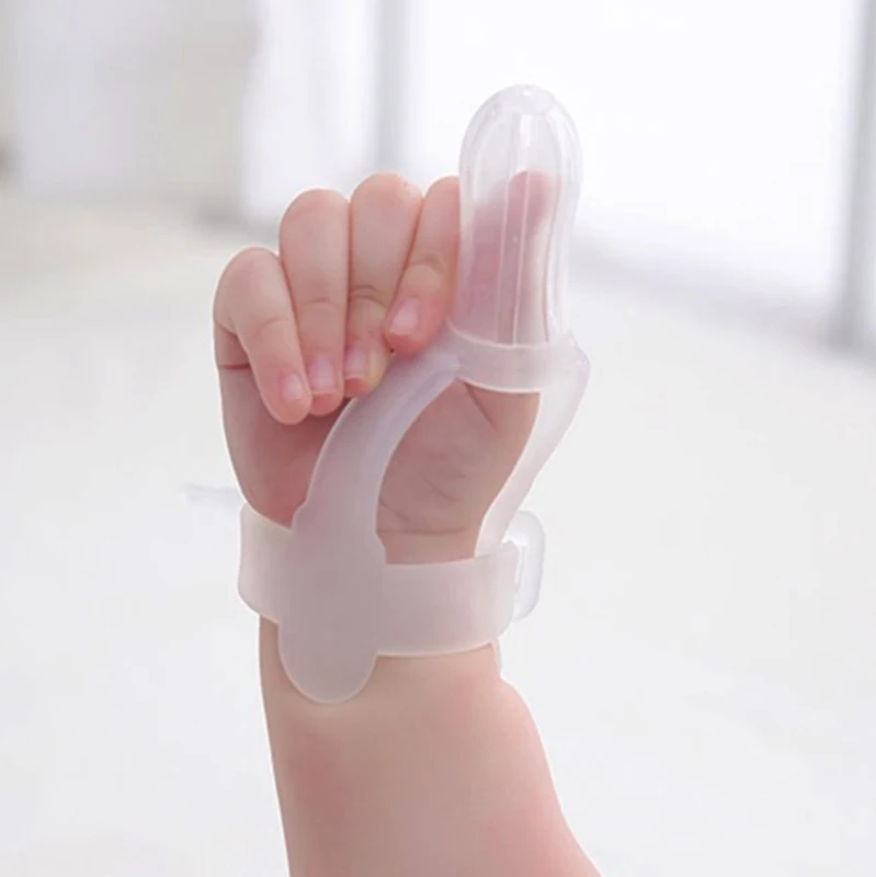 Мягкий браслет для прорезывания большого пальца руки, прозрачный силиконовый Прорезыватель для зубов, игрушки для малышей