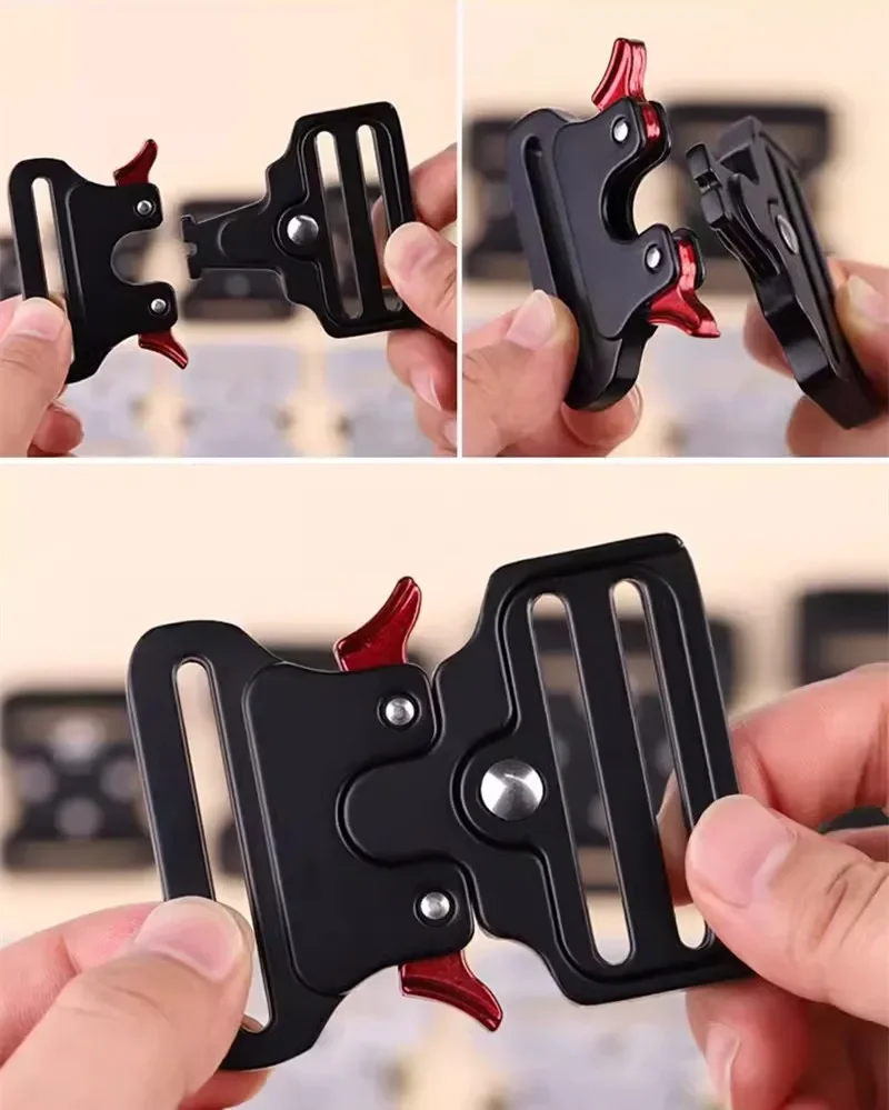 Men Belt Adjustable Metal Alloy Quick Release Buckle  Tactical Belt with tactical belt buckle50mm