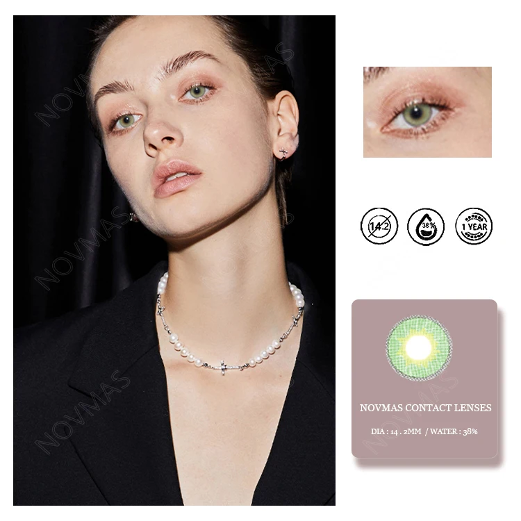 Lady Daily Cheap Eye Contact Lenses Fresh Look 1 Year Dark Gray Contact Lenses Color
