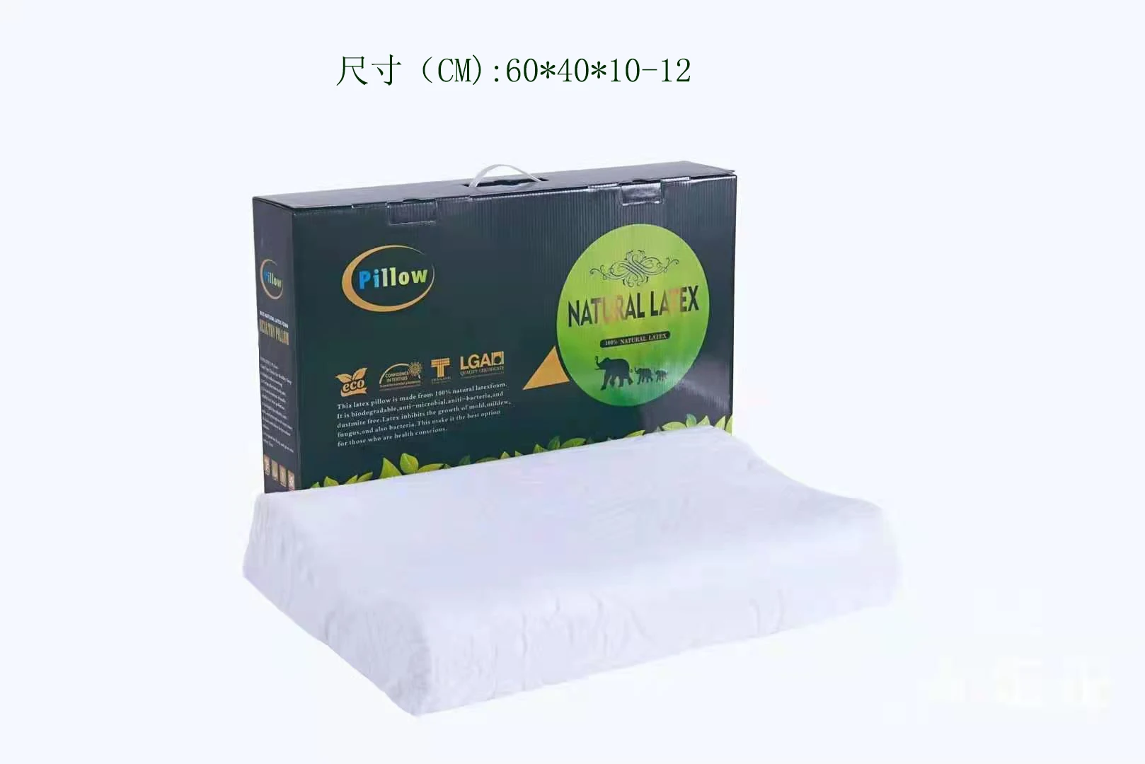 
Amazon hot sale Adult Elder Healthy ComfortableSoft Cover Head Support Comfortable Healthy Sleeping Natural Latex Pillow 