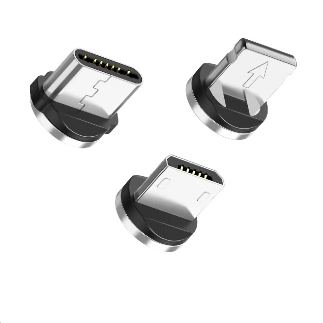 Free Shipping Amazon Top Seller RAXFLY Round Plug Magnetic Mini For Lighting Type C Micro Usb Cable Connector