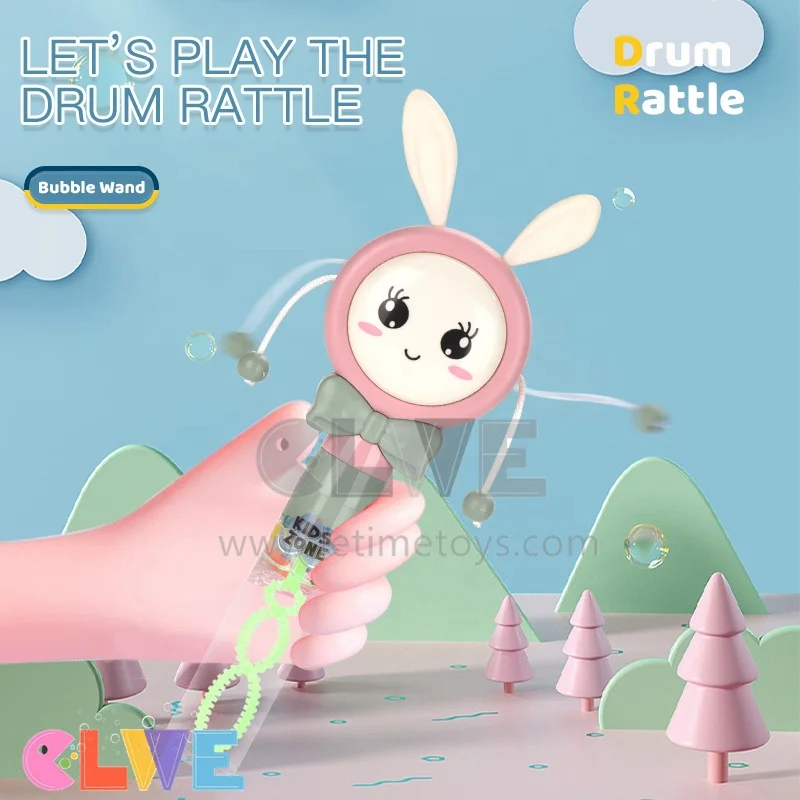 Hand Bell Ring Musical Shaker Baby Rattles Cartoon Hand Bells rattle-Drum Toys Educational Toys rattle drum bubble wand