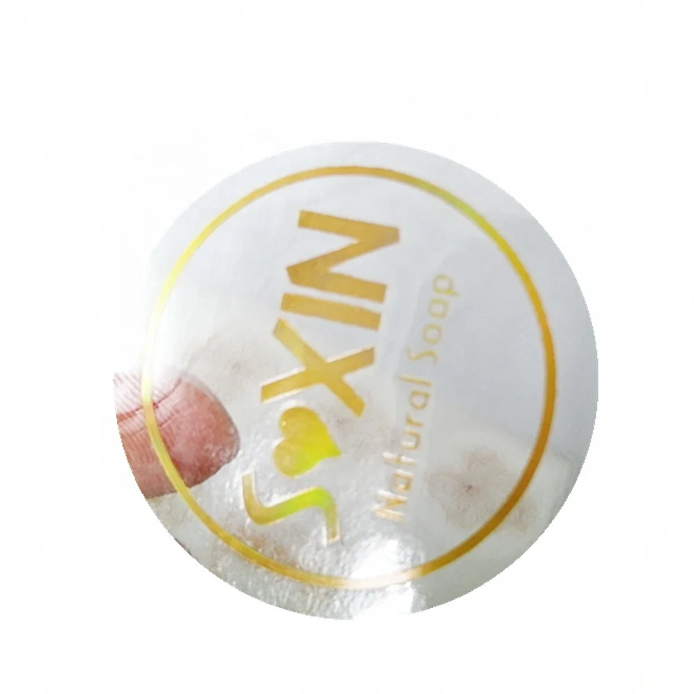 Personalised Self Adhesive Sticker Labels Clear Vinyl Glossy UV Spot Logo Vinyl Sticker Print Label