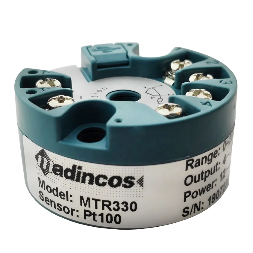 MTR330:Madincos Isolated Universal Programmable K,S,E,T,N,J Thermocouple+PT100 Head Mounted Temperature Transmitter to 4-20mA