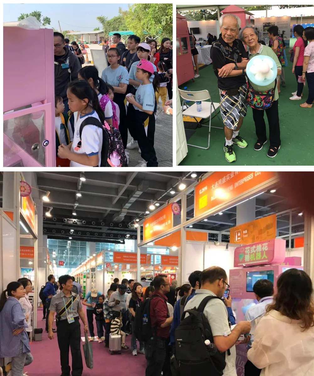 Различные новые профессиональные электрические автоматические машины для производства хлопковых конфет с роботом