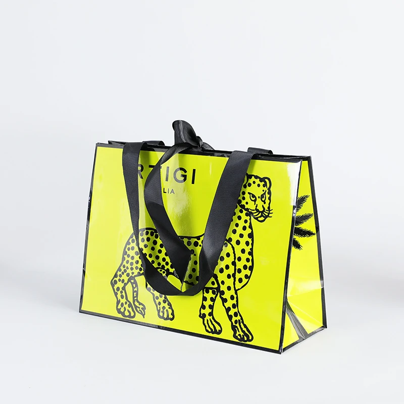 Custom designer printing large luxury teal green color jewelry clothing handbags shopping paper packaging gift bags