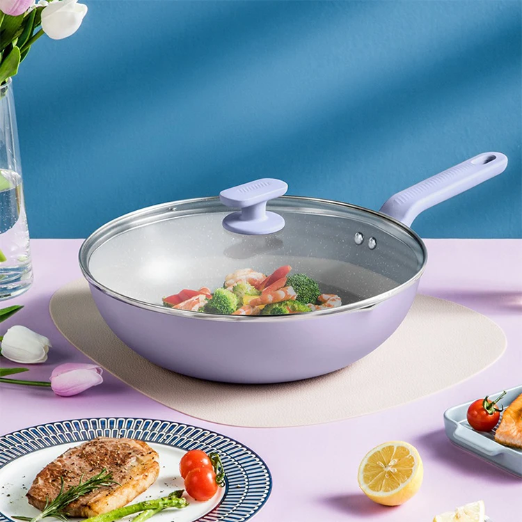 Colorful Side Dish Pot Non-stick Wok Cookware Sets Suitable For Universal Stove