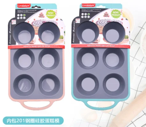Hot Selling Wholesale Food Grade Silicon Baking Mold Making Tools Set Silicone Bake with handle Chocolate Ice  Donut Cake Mould
