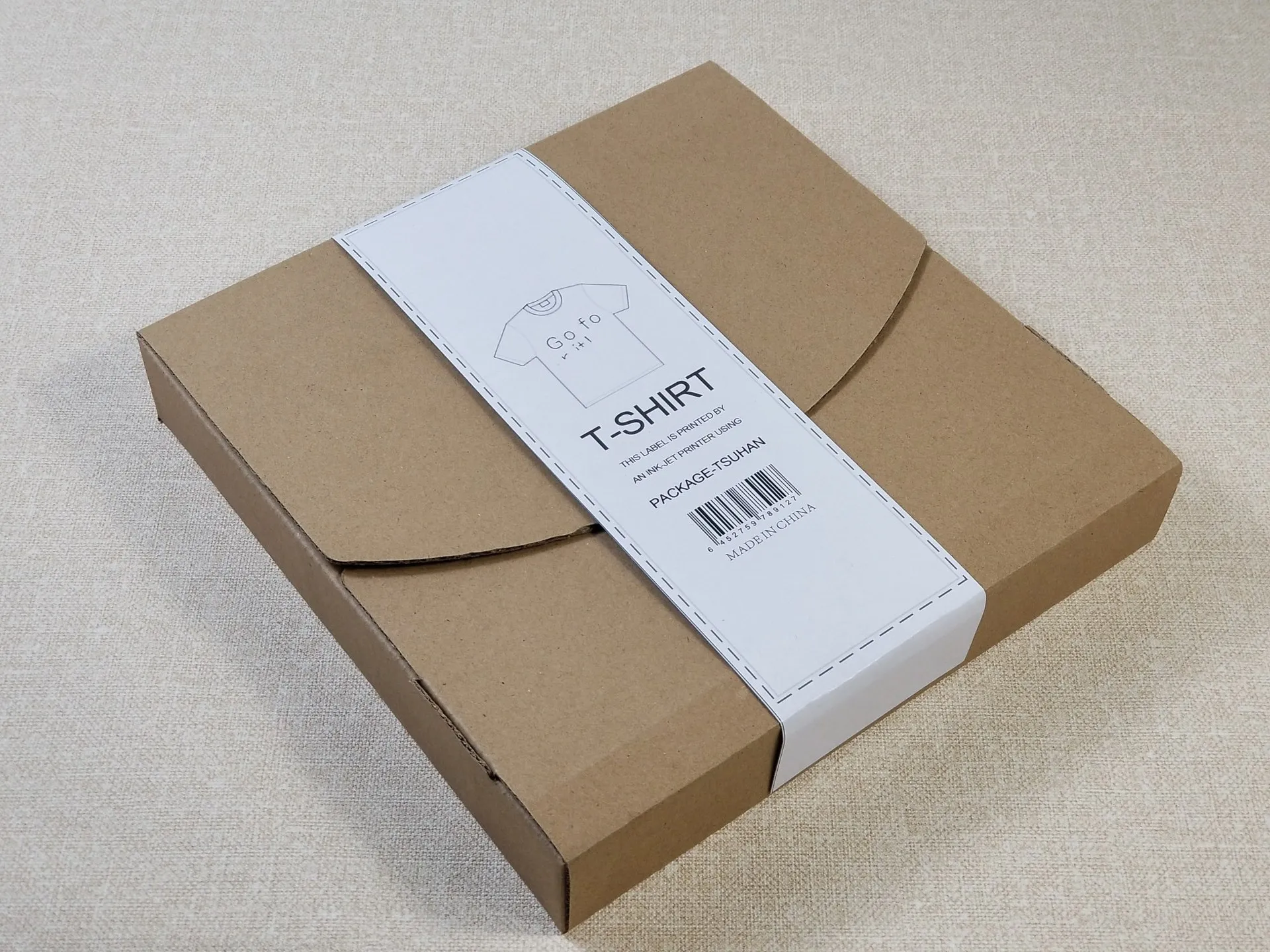 Custom Printed Craft Flat Mailers Rigid Kraft T-Shirts  Postal Express Clothes Packaging Expandable Cardboard Folding Envelope