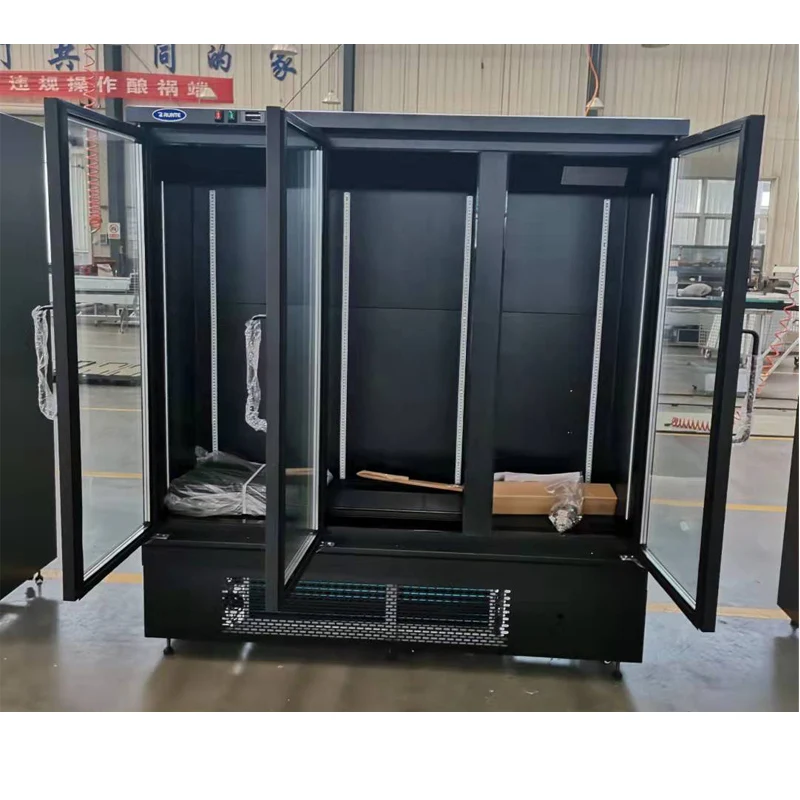 Recommend 3 Door Supermarket  Meat Display Upright Freezer for Sea Food Beef