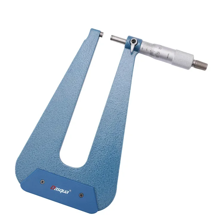 Dasqua 0-25mm Special Deep Throat Micrometer Spherical Tube Throat Micrometer Sheet Metal Micrometer