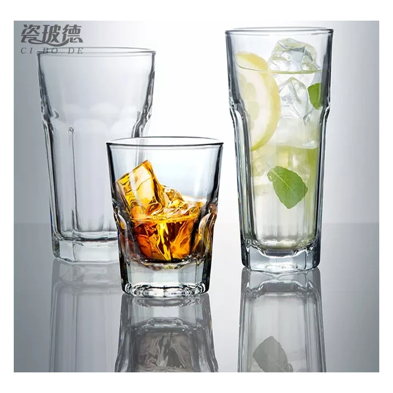 Custom Home water glass cup Super Large Capacity Craft drinking water glasses set White water glasses