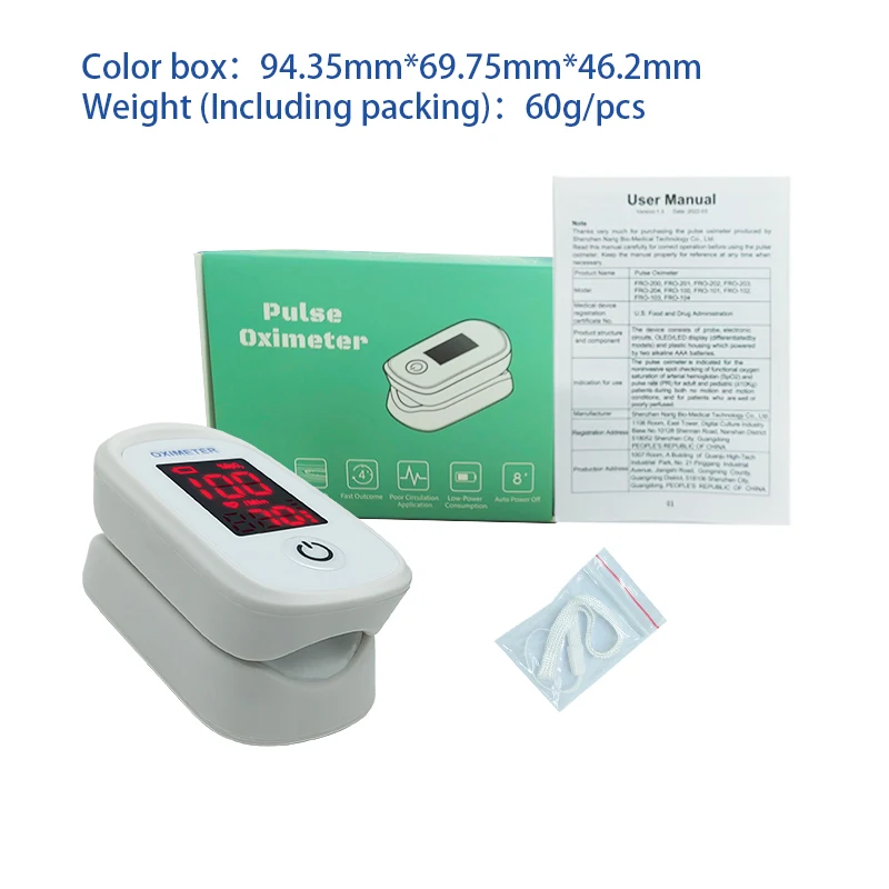 Household Medical Devices FRO-100 Red Led Display Low Perfusion Performance SpO2  PR 4bpm oximeter pulse finger electrical