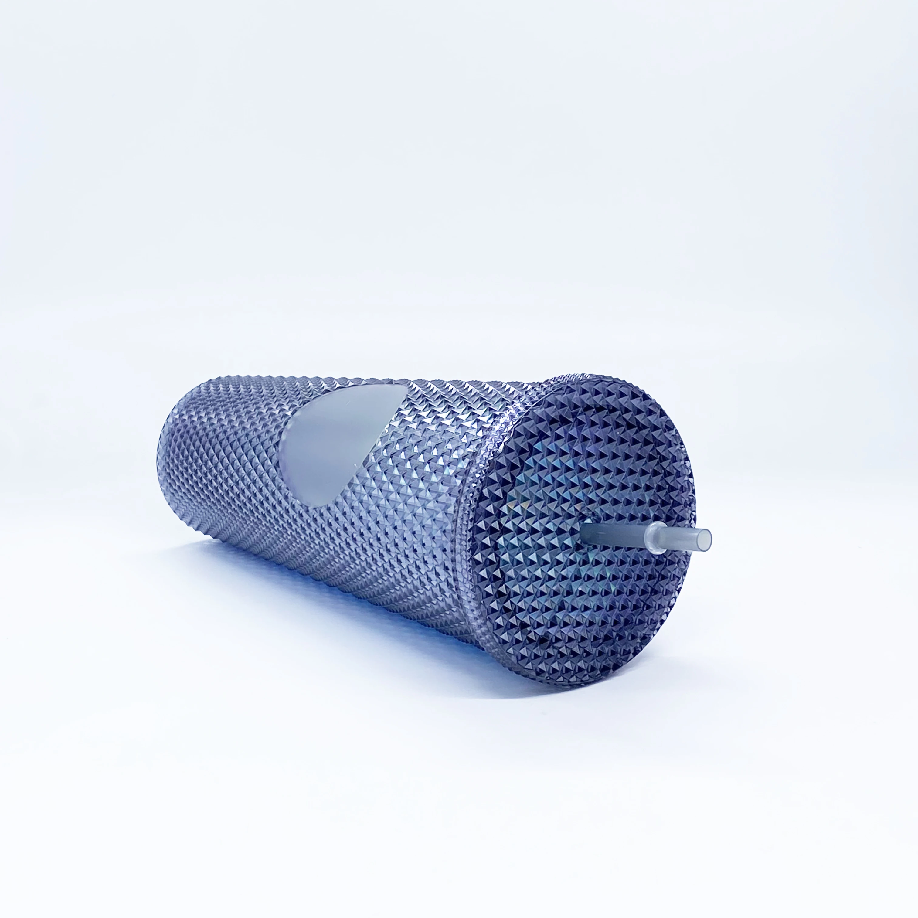 2021 Popular 24oz Studded Tumbler Double Wall Plastic Light Blue Purple Black Matte Studded Tumbler With Straw