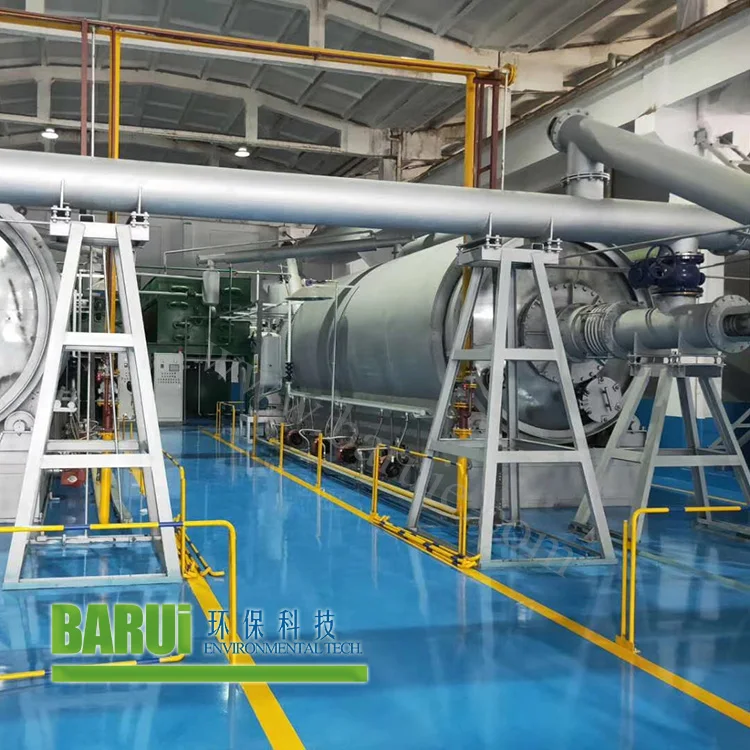 PLC oil sludge small scale recycling machine plastic pyrolysis to pyrolysis oil