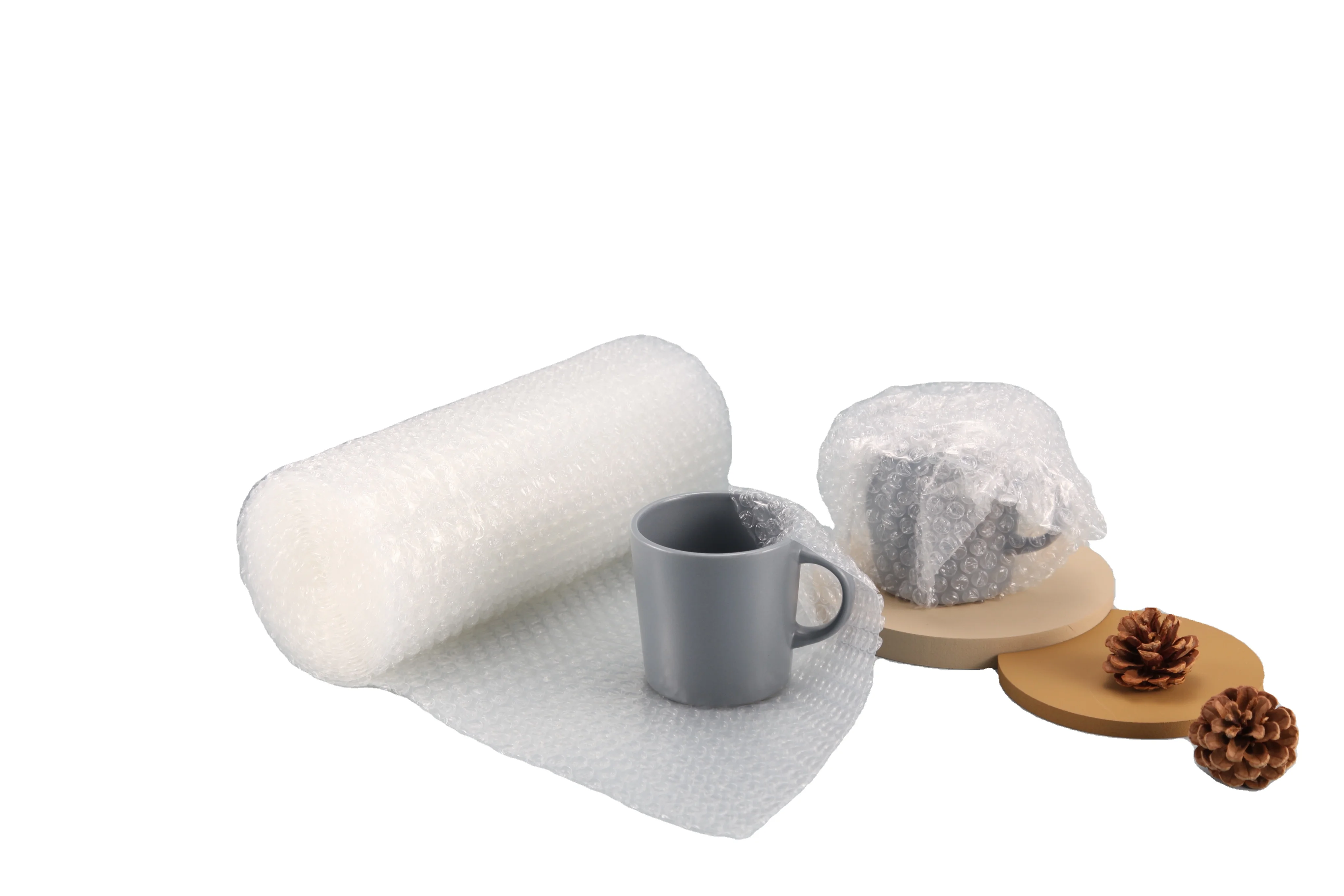 High quality strong enough protective packaging wrap air cushion bubble column film roll Cohesive Bubble Roll