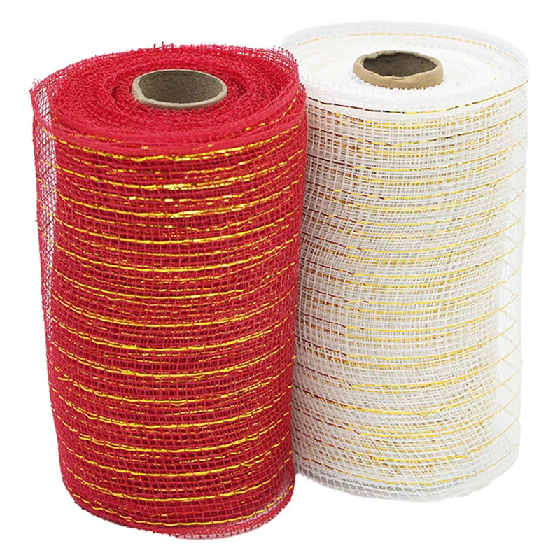 (10 yards/pack) Christmas Day Mesh Decoration Christmas Tree Decoration DIY Large Bow Material Gift Flower Decoration