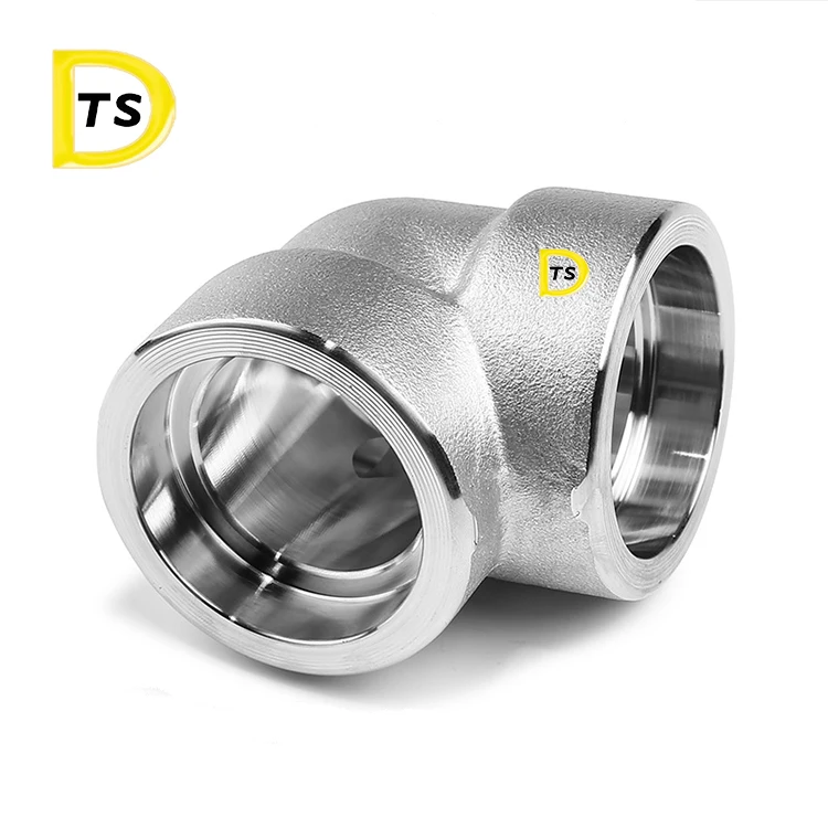 304/316L/316  High Pressure ANSI Forged Pipe Fittings Socket Weld 90 Degree Elbow marin AISI 3A DIN SMS