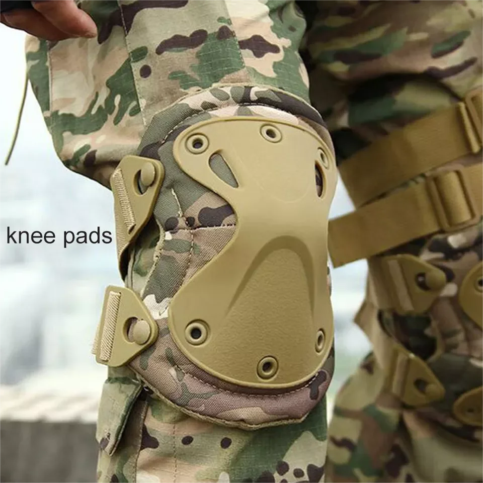 Outdoor Safety Protection Tactical Knee & Elbow Pads Camouflage Combat Knee Pads Elbow Protective Pad