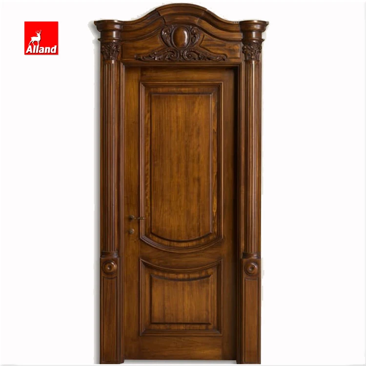Alland Luxury Traditional Design Royal Interior Door High End Wooden Swing Bedroom Door Custom Cherry Internal Door