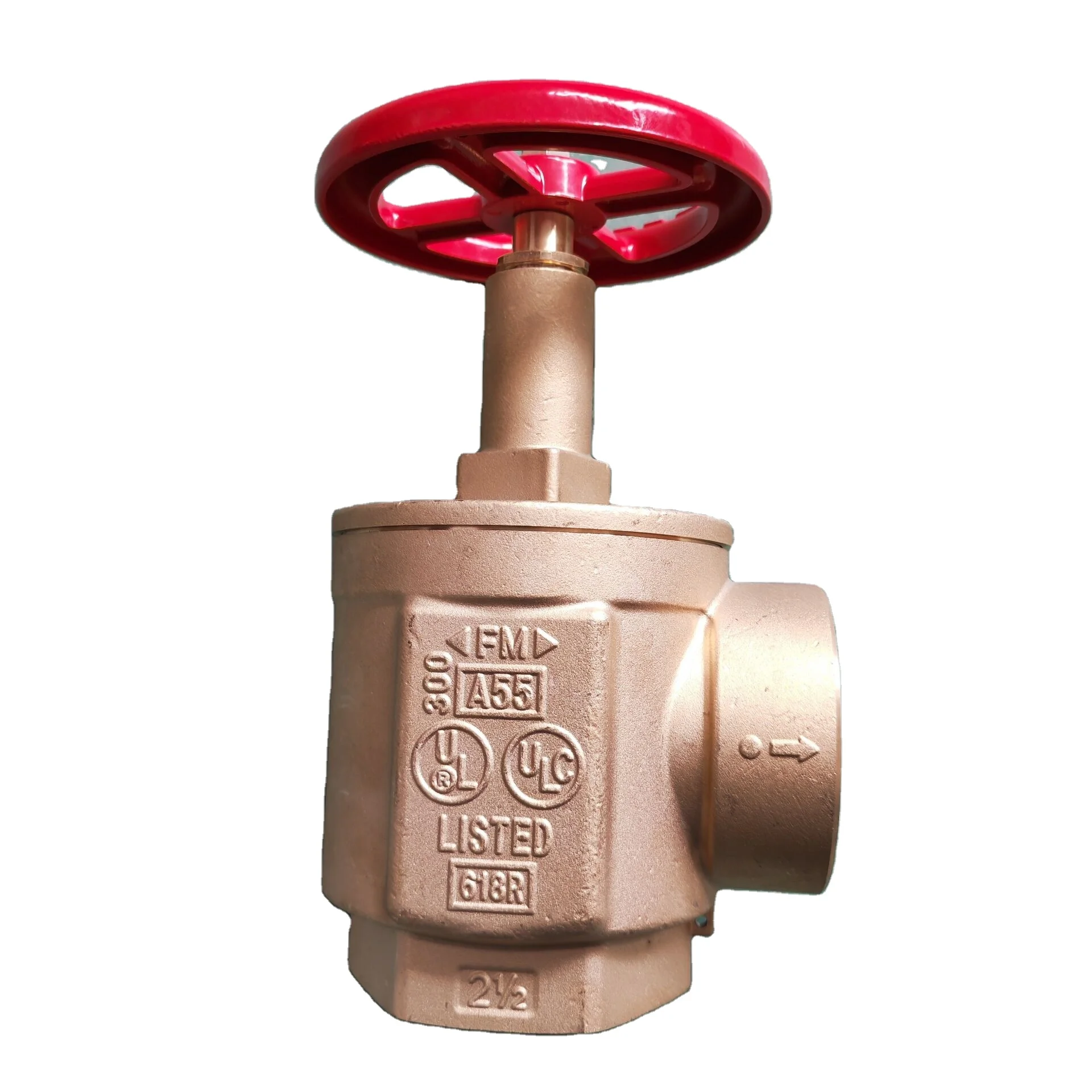 2 1/2 Inch NPT BSP Brass Fire Hose Valve