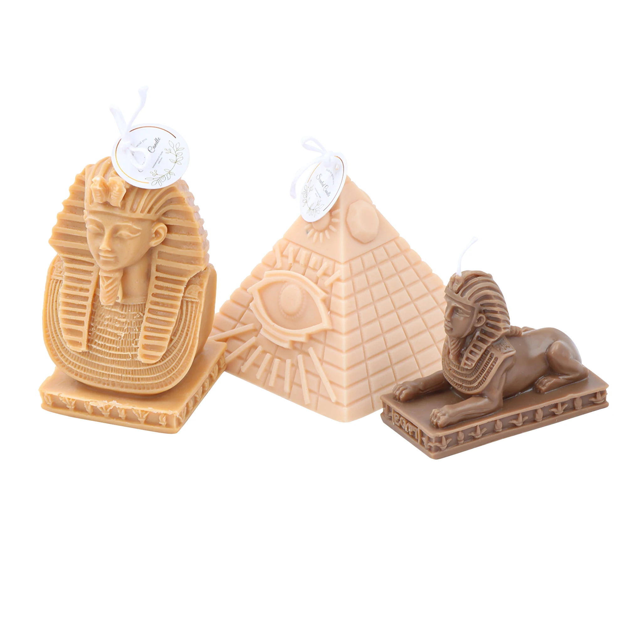 Egyptian Sphinx Pyramid Silicone Candle Mould Candy Gum Paste Sugar Craft Cake Decorating Tools Soap Resin Polymer Clay Mold