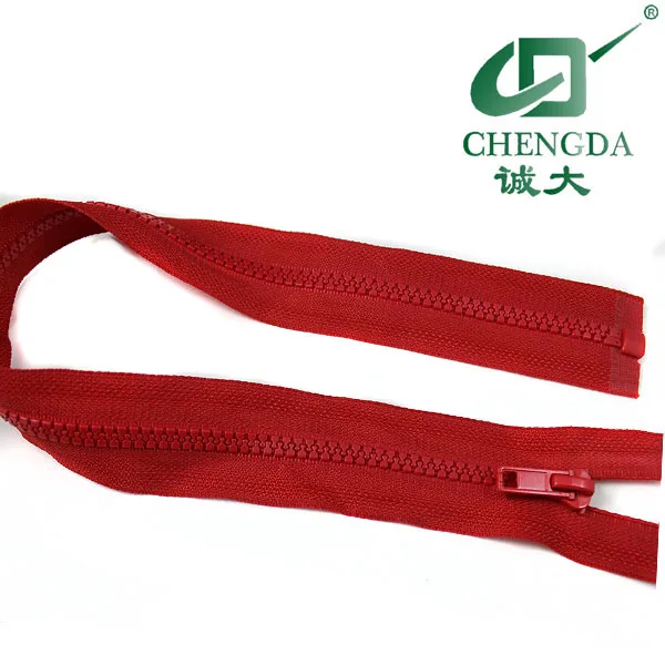 CHENGDA Fashion Long Chain Eco-Friendly Open End Resin Plastic Separating Zipper