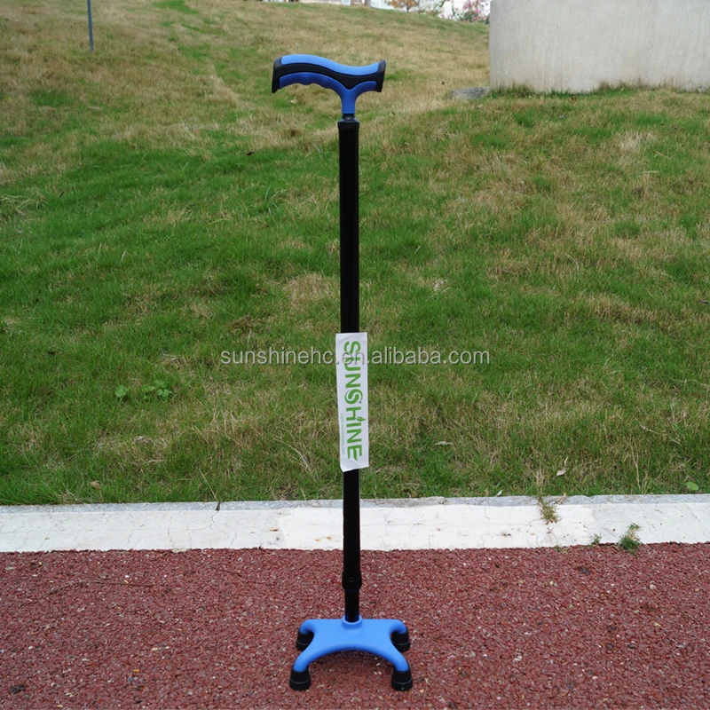 CA237 легкая алюминиевая четырехъярусная трость с мягкой ручкой для пожилых людей принадлежности реабилитационной