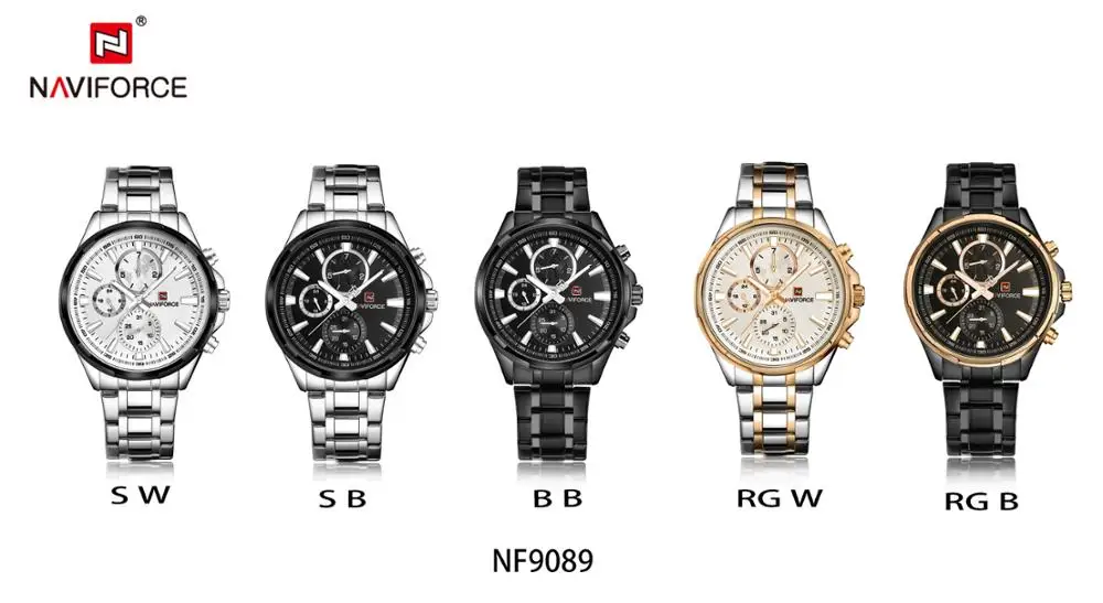 naviforce 9089 RGB luxury sport custom logo relojes mens watches in wristwatches