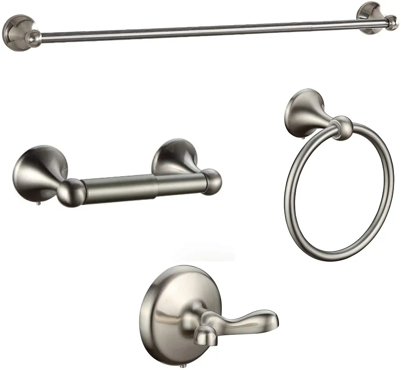 BOL hot sell Brushed Nickel Oil-Rubbed Bronze 4 pieces Antique Bathroom Accessories set