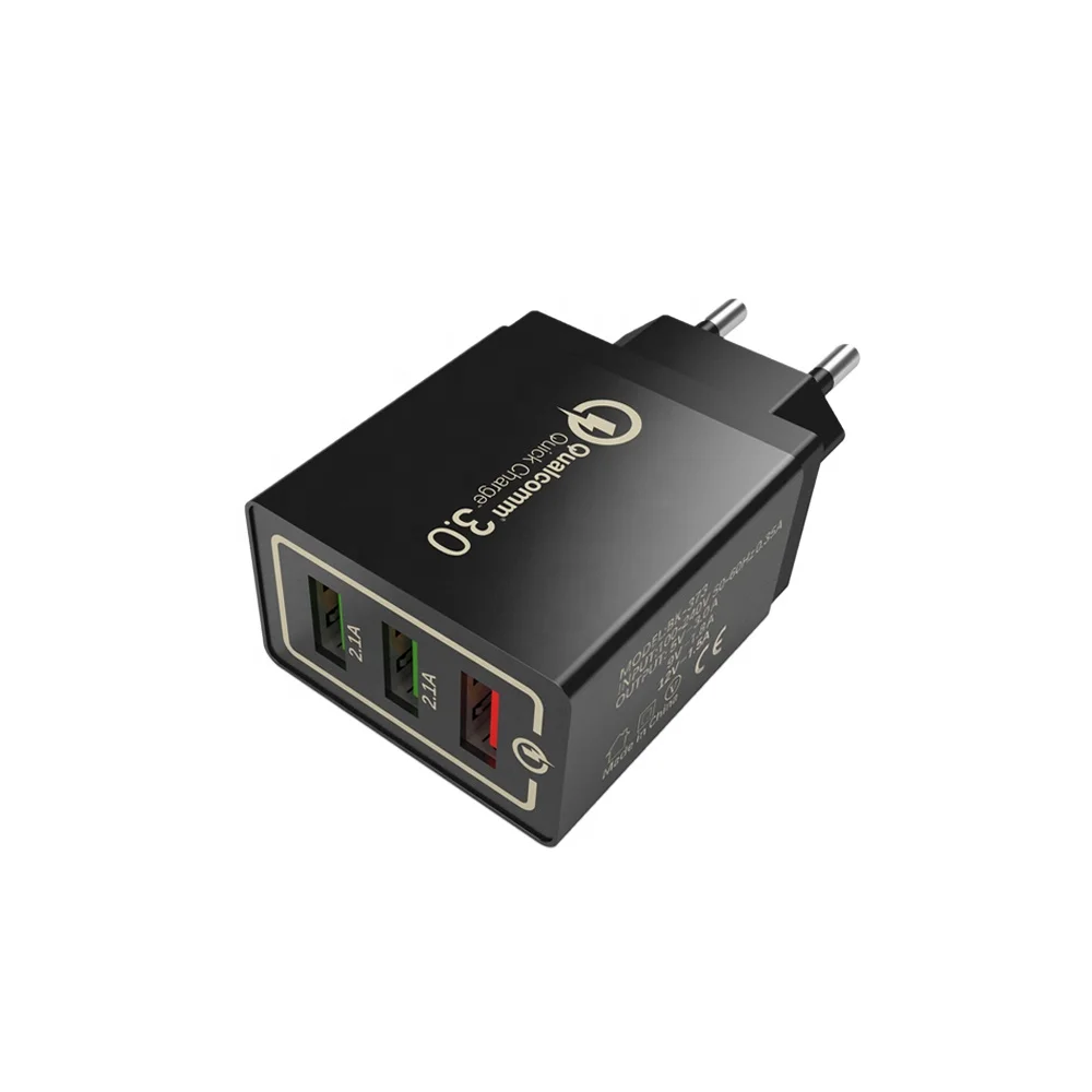 Сетевое зарядное устройство с 3 USB-портами и поддержкой быстрой зарядки 0
