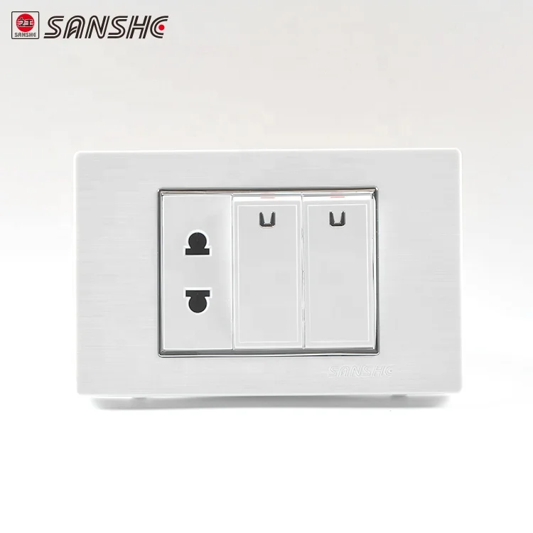 SANSHE  german type switch 16A high power 1 gang 2 way switch  Household appliances switch socket
