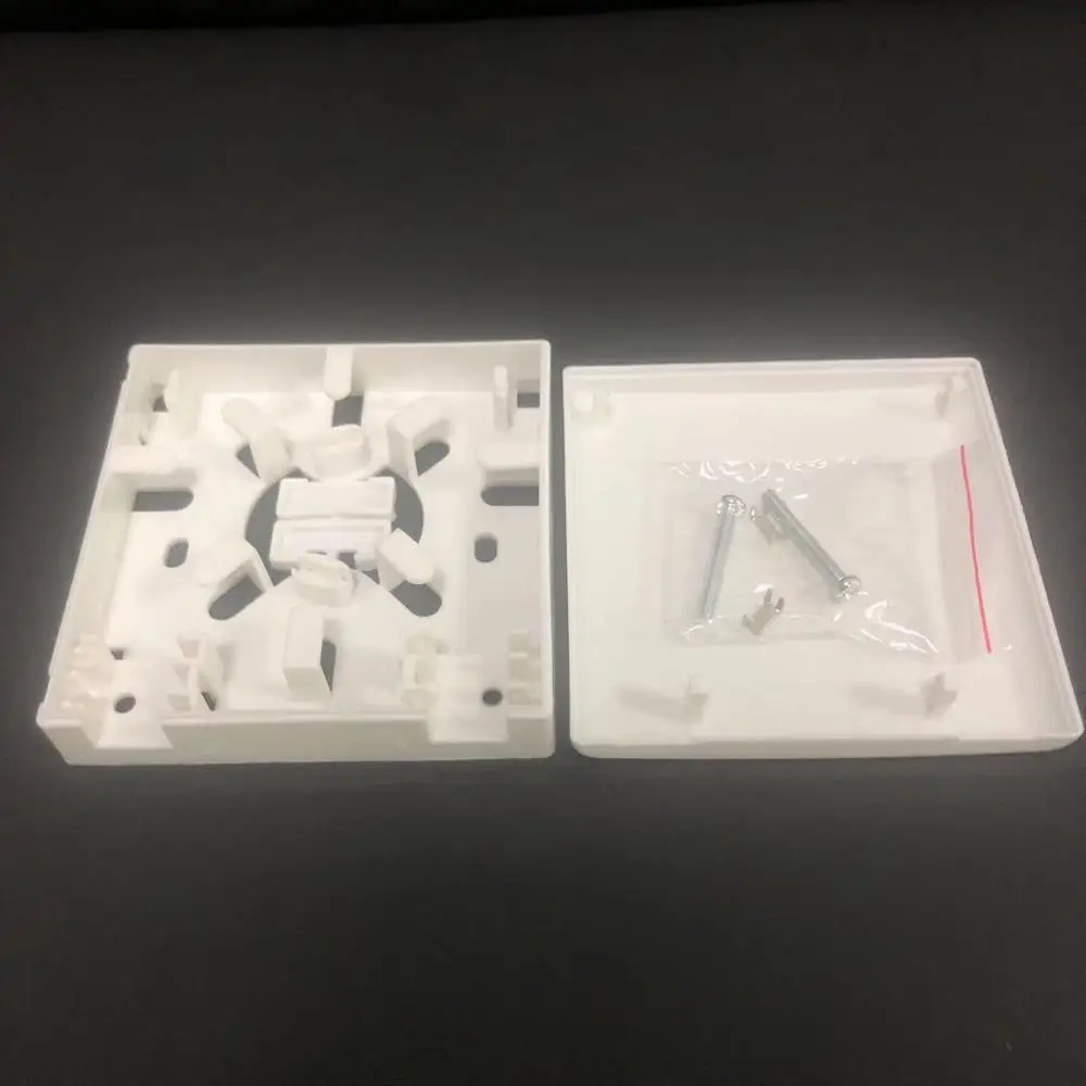 2 Ports Fiber Optic Termination Box Panel FTTH Wall Outlet with SC Adapter