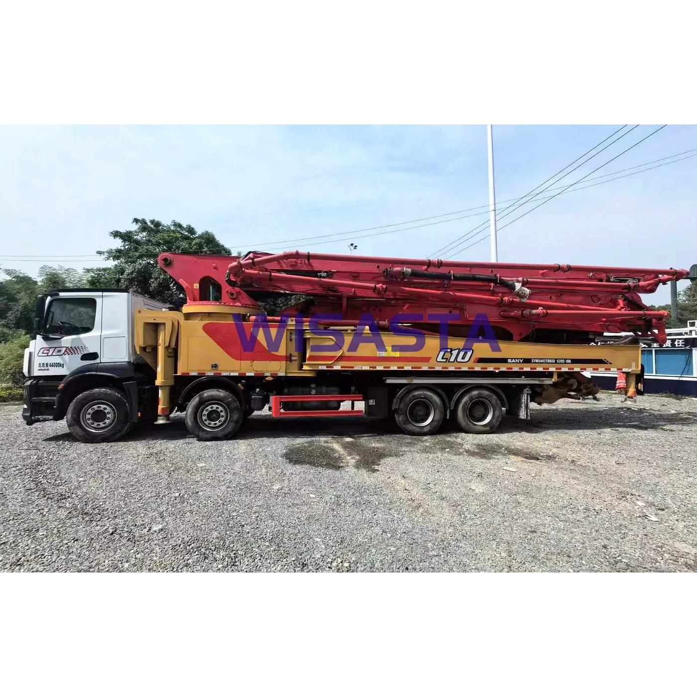 62 Meters Boom Used Pumping truck SANY 620C-10A mobile Concrete Pump Truck for sale