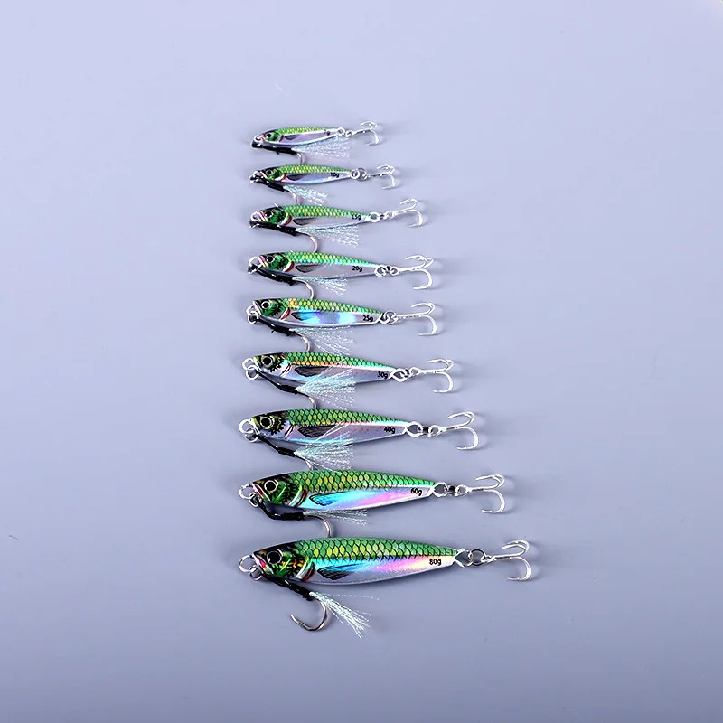 New 3D Simulation Printing Fishing Jigs 7g - 80g Long shot metal slow pitch Jigs Saltwater Lead Jigging Lures