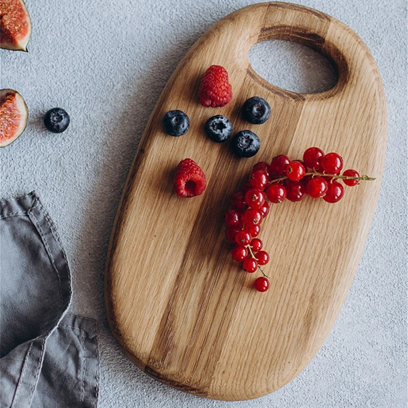Acacia Wood Cutting Board and Chopping Board with Handle Charcuterie Cheese Serving Board for Kitchen and Dining Room