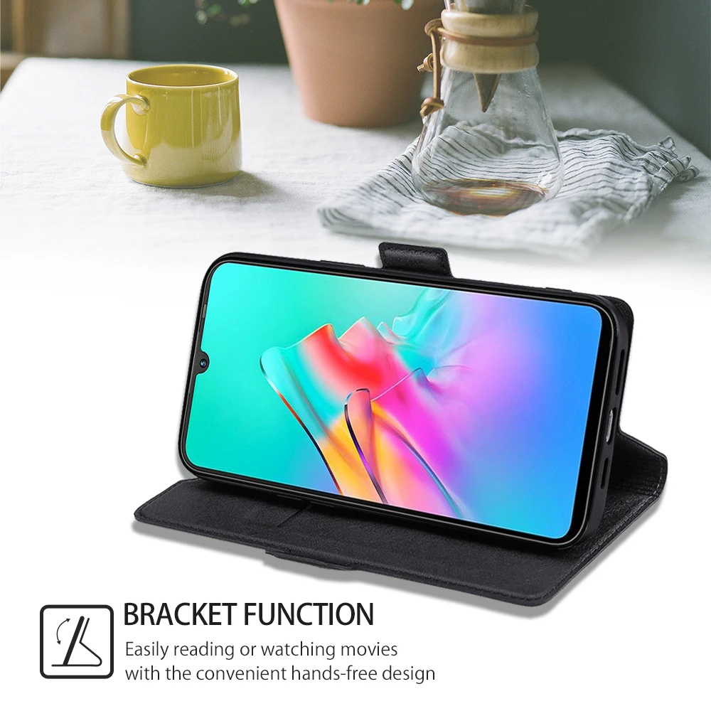 Wallet Case For Infinix Hot 7 8 9 10 Lite Smart 4 5 Leather Mobile Phone Cover for Tecno Spark 6 7 Pop 4 5 Pro Itel Vision1