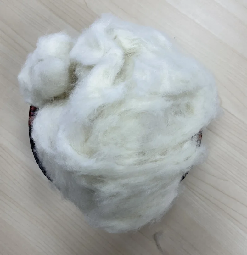 100% Raccoon Hair Natural White
