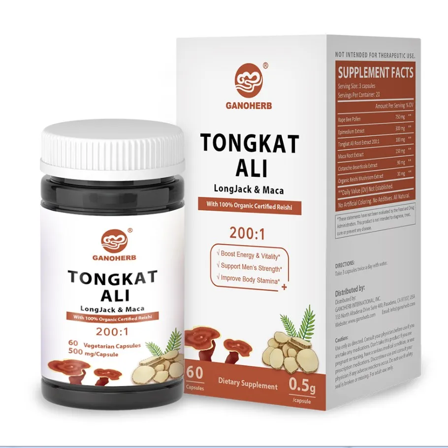 China Herbal Tongkat Ali 200:1 Maca Root Extract Capsule Long Time Power Capsule for Men