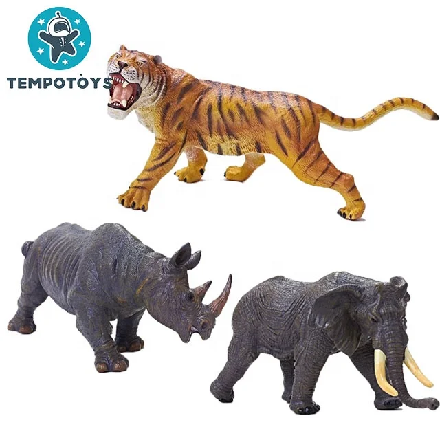 2022 Tempo Plastic Rubber Small Evade Glue Animals Zoo Toy Mini Animal For Kid Toy