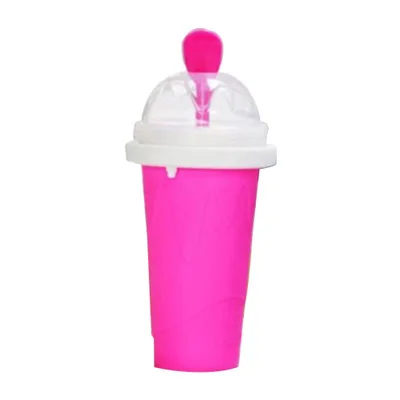 Hot Sale New Style Slushy Cup Ice Cream Silicone Smoothie Cups With Lid Straw silicone slushi maker ice cup