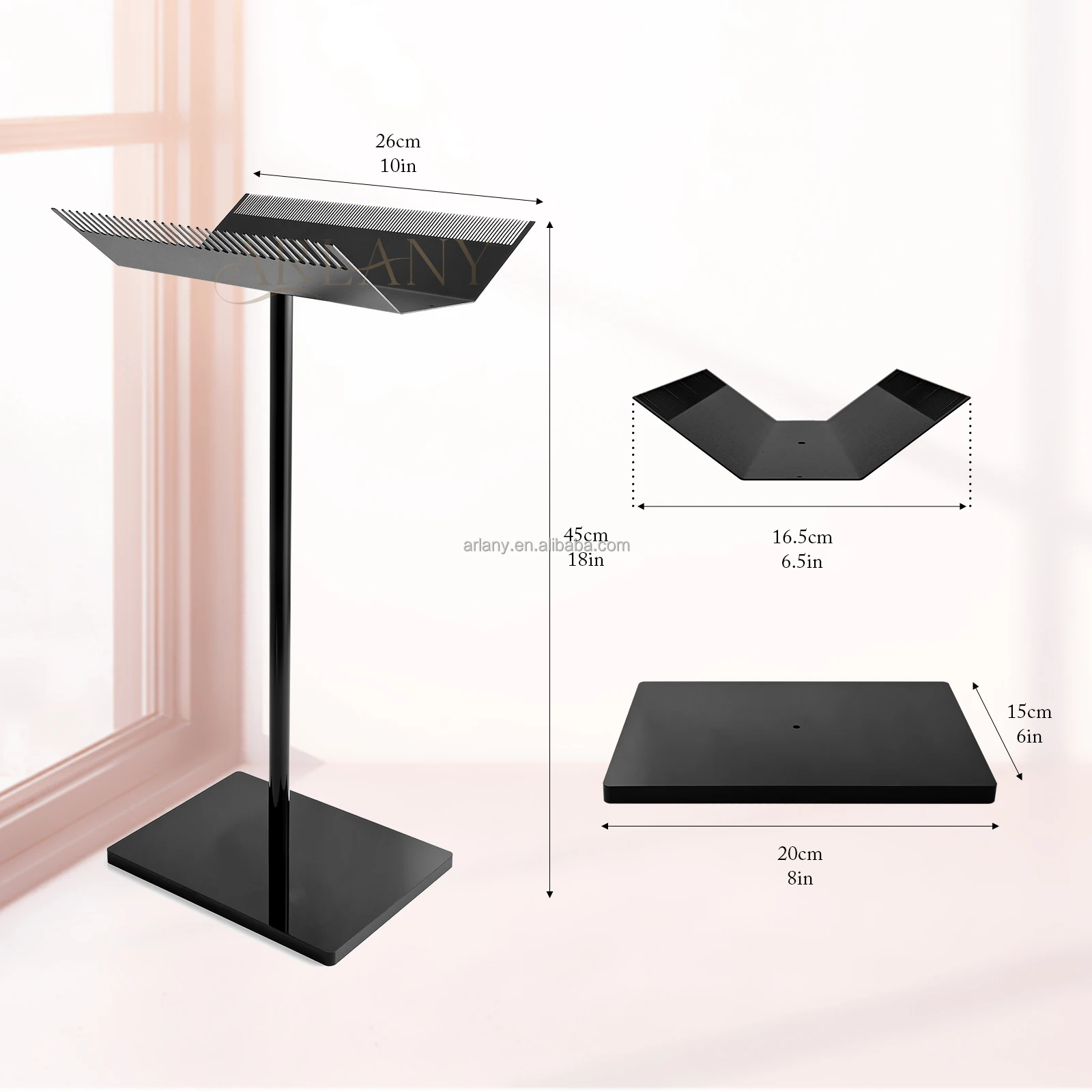 ARLANY Stainless Steel Hair Extension Holder Hair Extension Display Rack Tool for Washing Coloring Drying