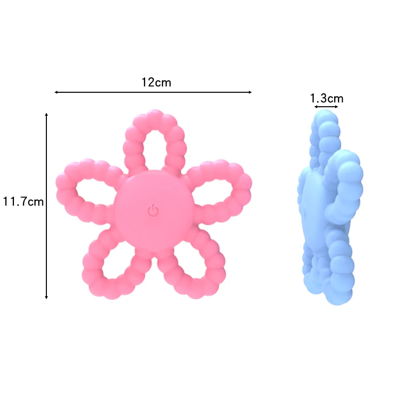2024 Newest Medical Grade Silicone Baby Vibration Teether for Newborns Multiple Textures Sensory Exploration Teething Relief Toy
