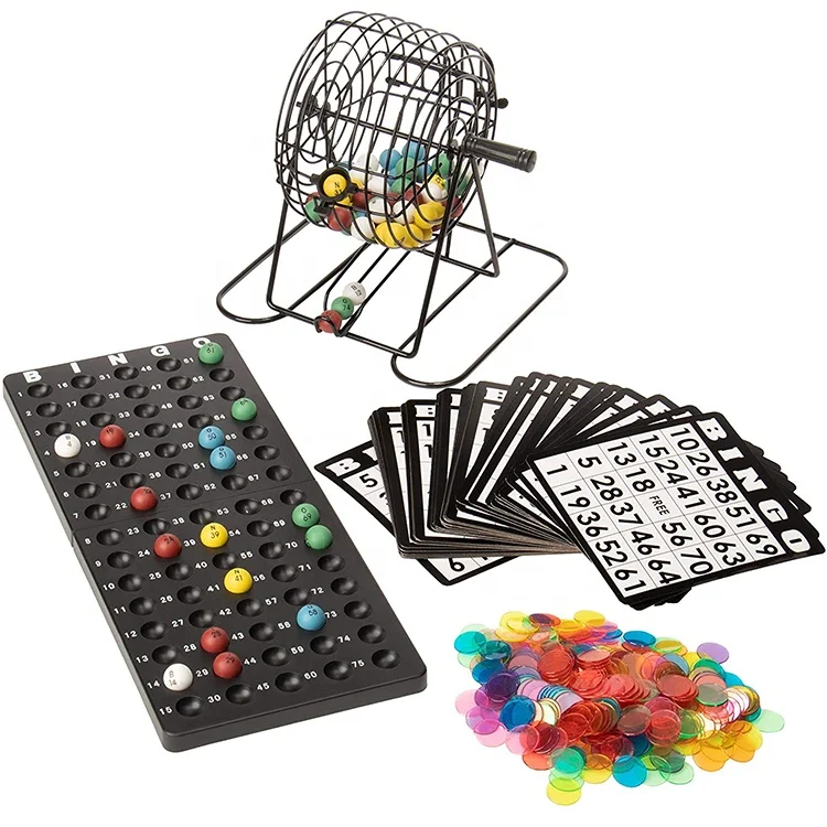 Professional Metal Cage Plastic Master Board Bingo Ball Cage Game Set Bingo Cage Drinking Board Balls Set for Kid Adults Party