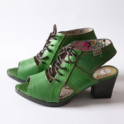 In Stock Women High Heel Open Toe Roman Style Boho Woman Heeled Sandals