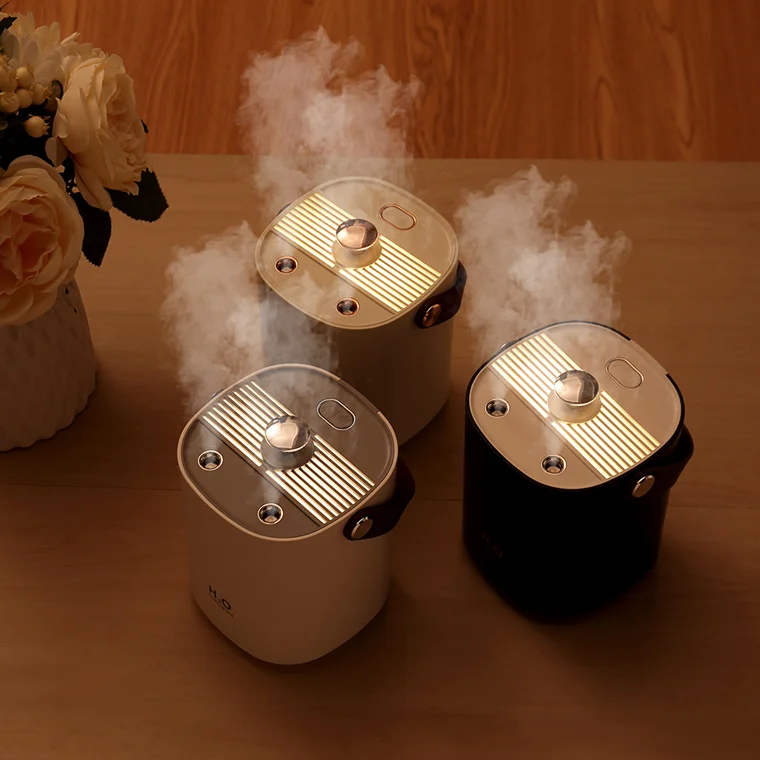 China Factory Fashion Design Rechargeable Double Nozzle Aroma Diffuser Large Fog 1.2L Big Volume Office Bedroom Air Humidifier