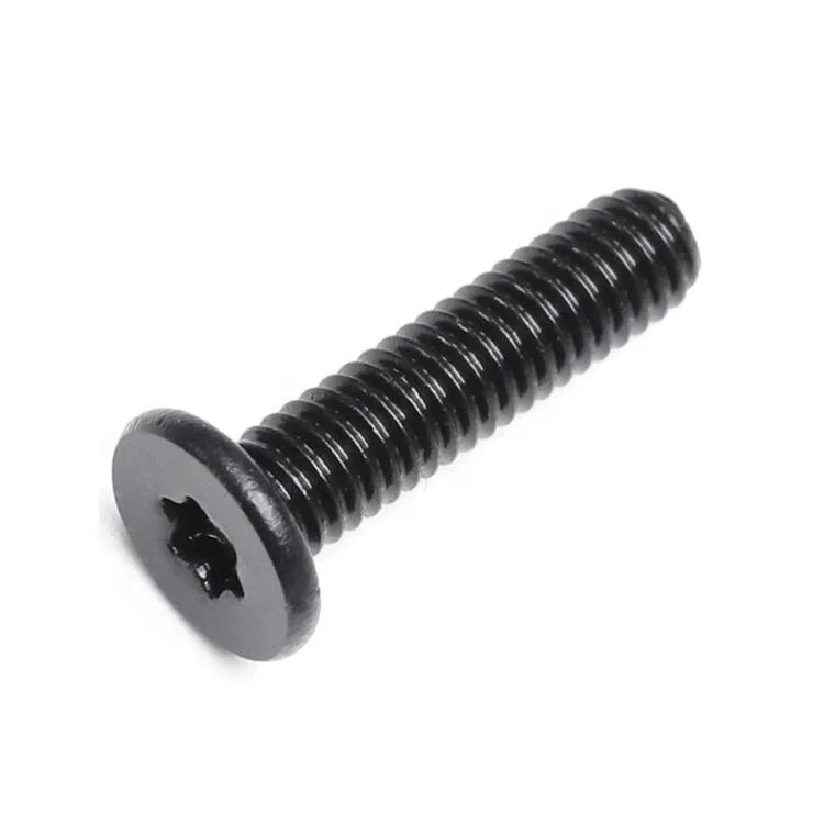 M2 M3 M4 M5 M6 M8 304ss with black torxs flat head screw with ultra thin head