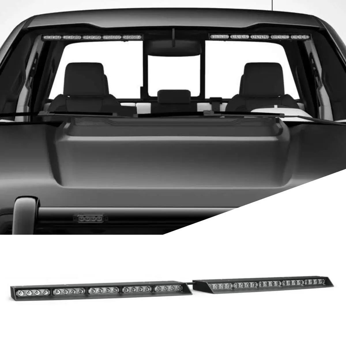 LED Strobe Visor Light Bar for Hazard Emergency Vehicle Warning Flashing